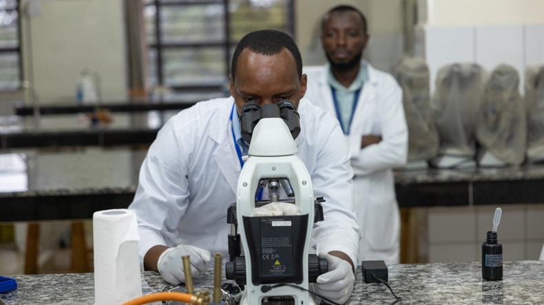 A malaria clinical trial site at the University of Rwanda